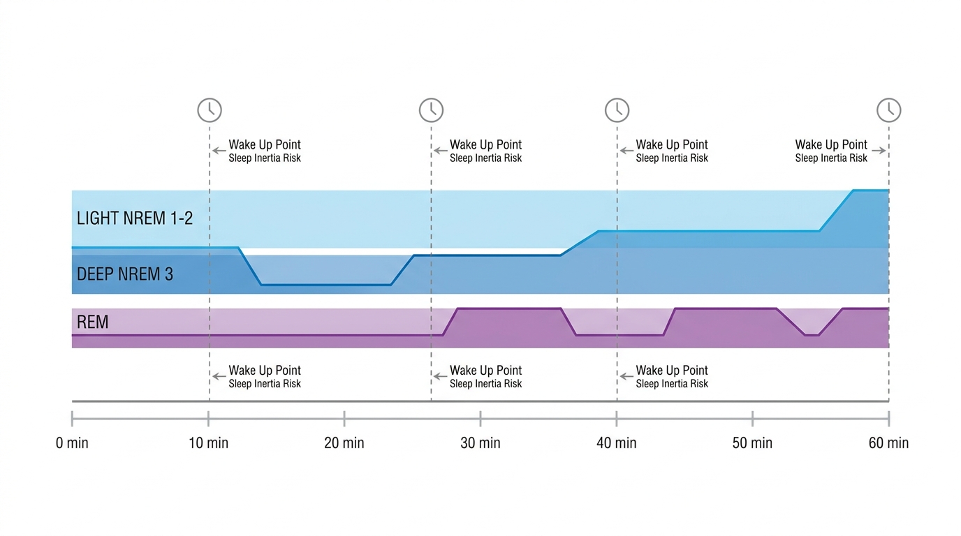 Sleep-cycle timing and why 26 min avoids deep-sleep inertia