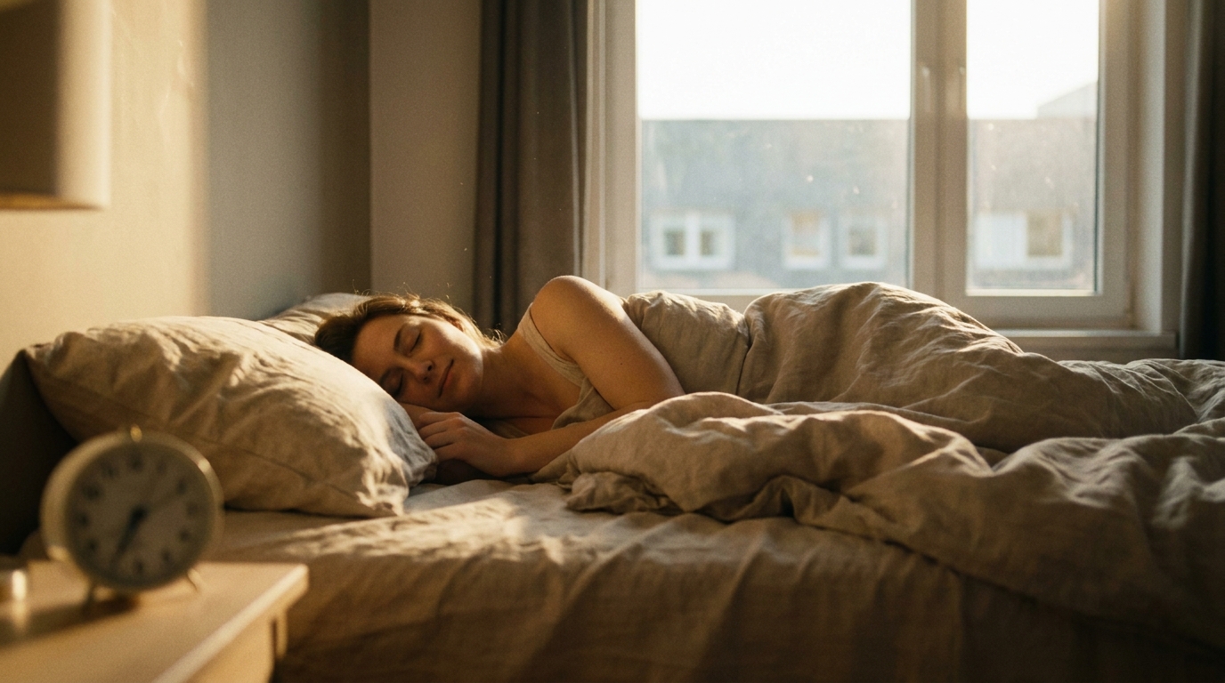 Représentation visuelle d’un réveil au bon moment (sommeil léger).