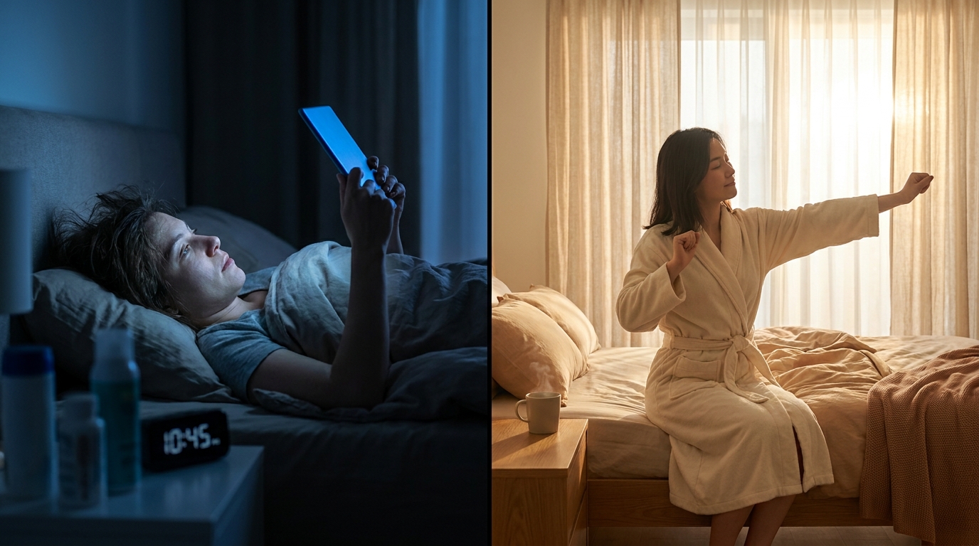 Signal lumière : éviter la lumière intense le soir et privilégier la lumière du matin.