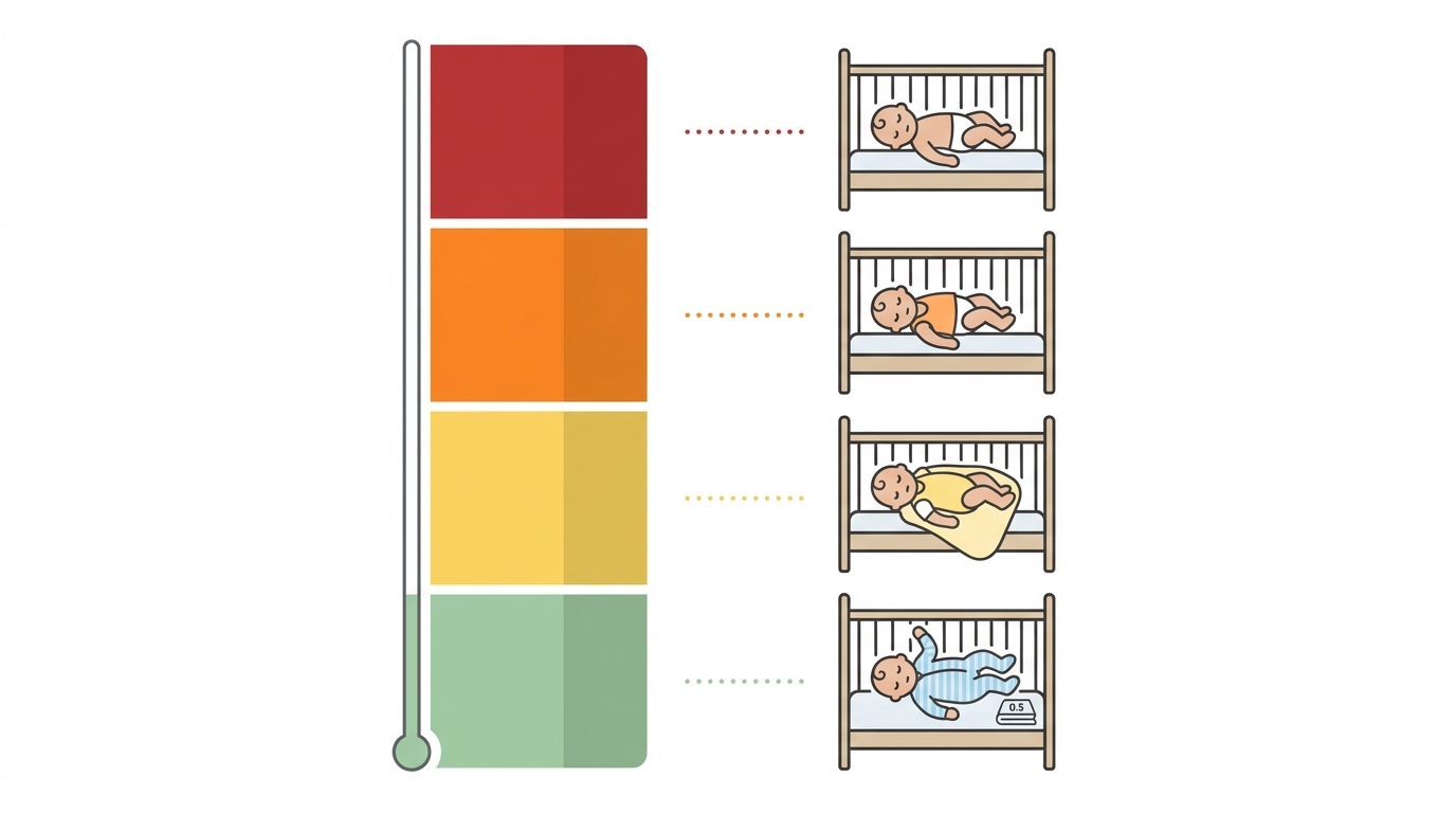 Repères visuels pour habiller bébé selon la chaleur