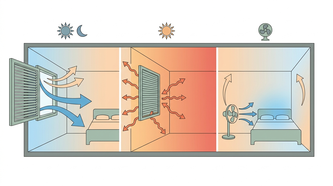 Aérer au bon moment et diriger le flux d’air.