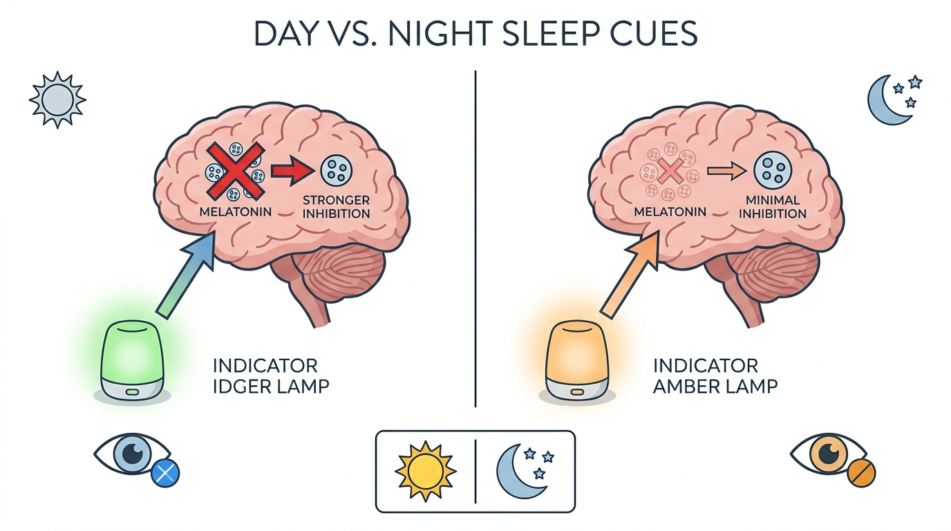 Schéma repères visuels jour/nuit et impact de la lumière