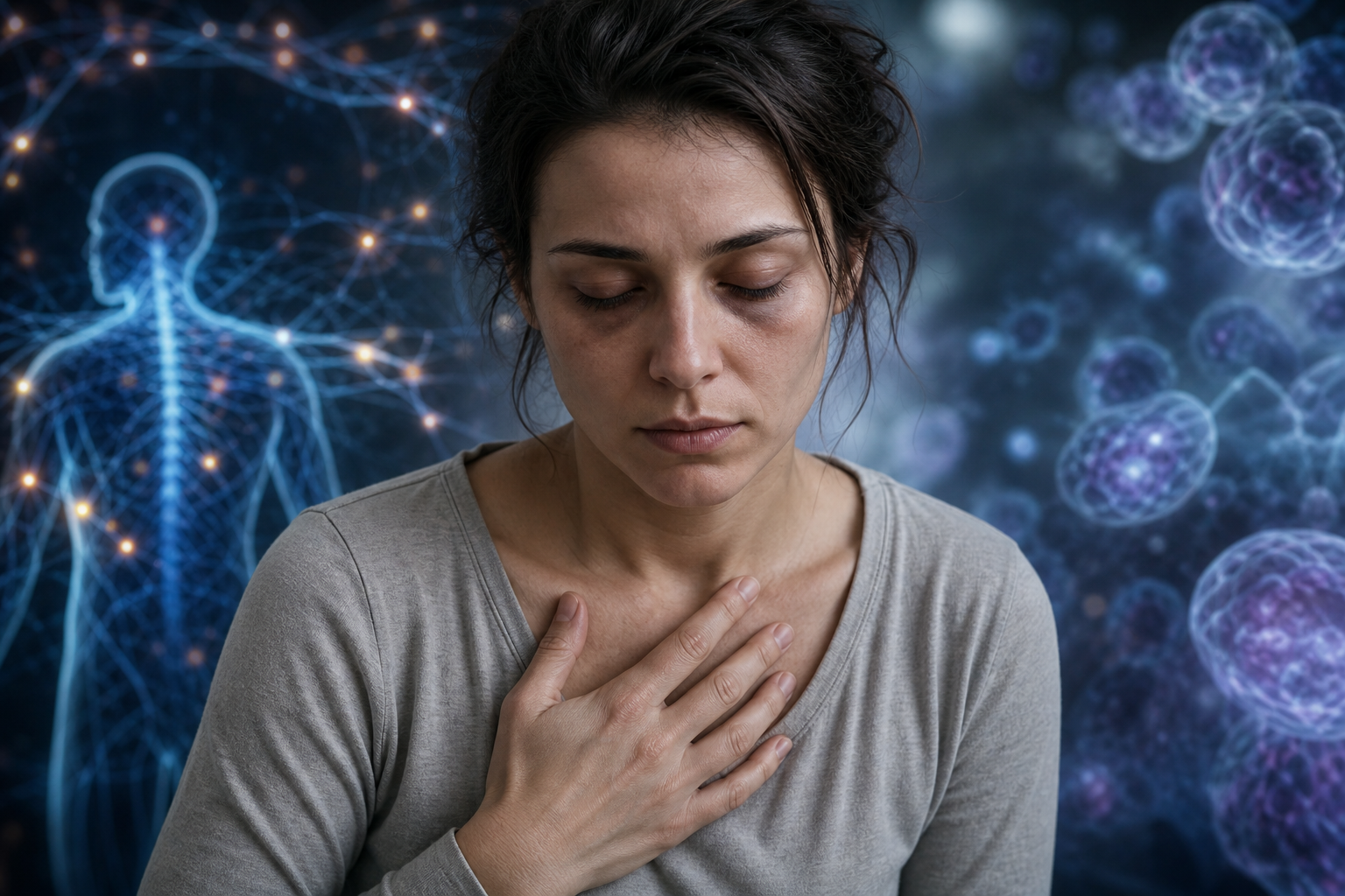 Effets physiologiques et tension du corps en cas de manque de sommeil.